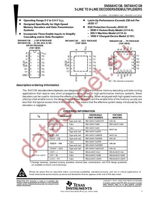 SN74AHC138DR datasheet  